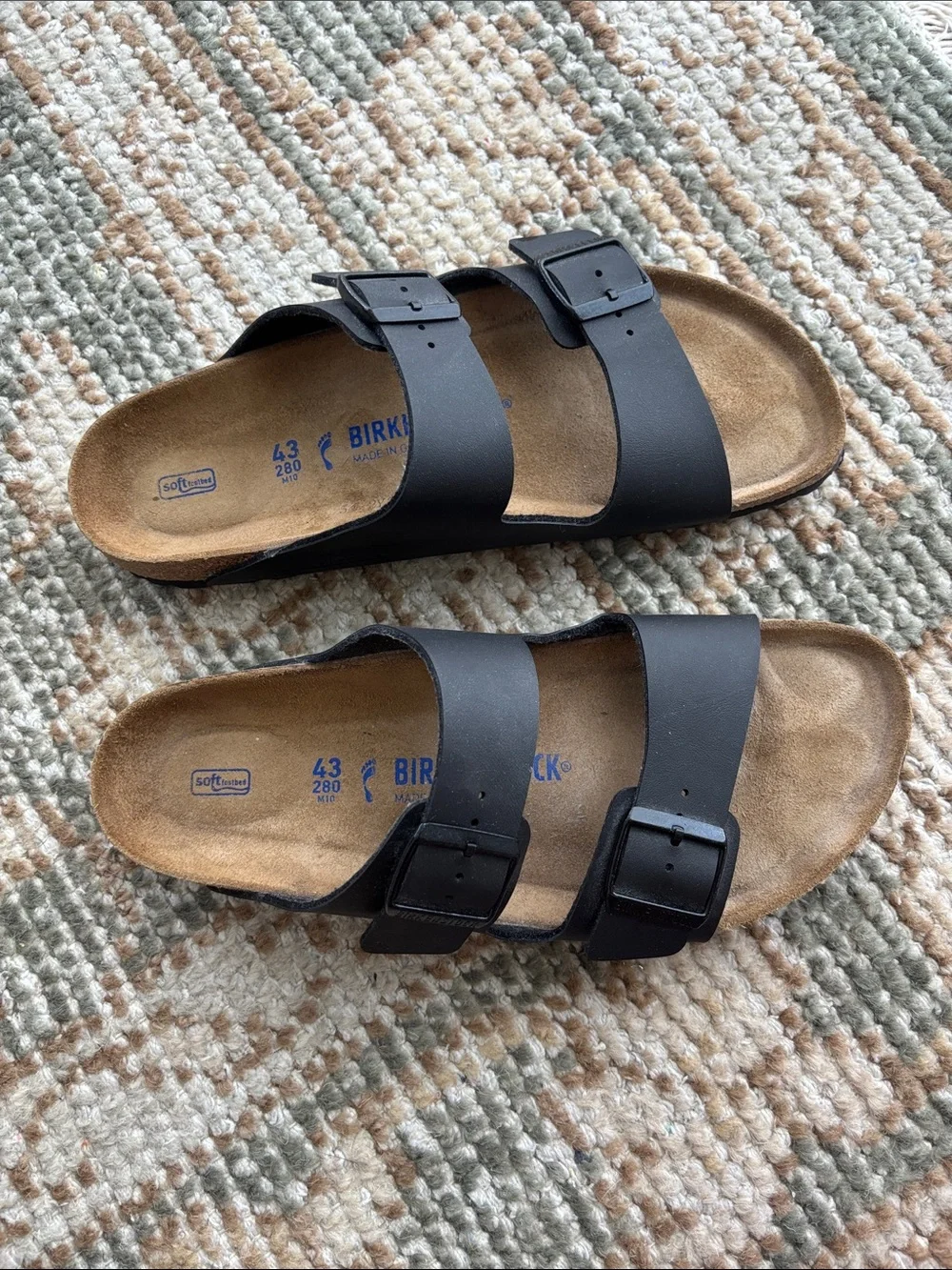 Birkenstock Black Double-Strap Slide Sandals